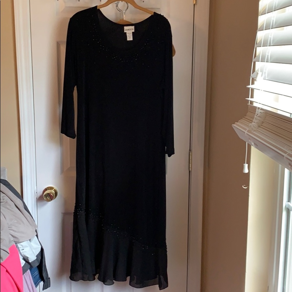 Chico’s beaded Travelers dress, Size 2.